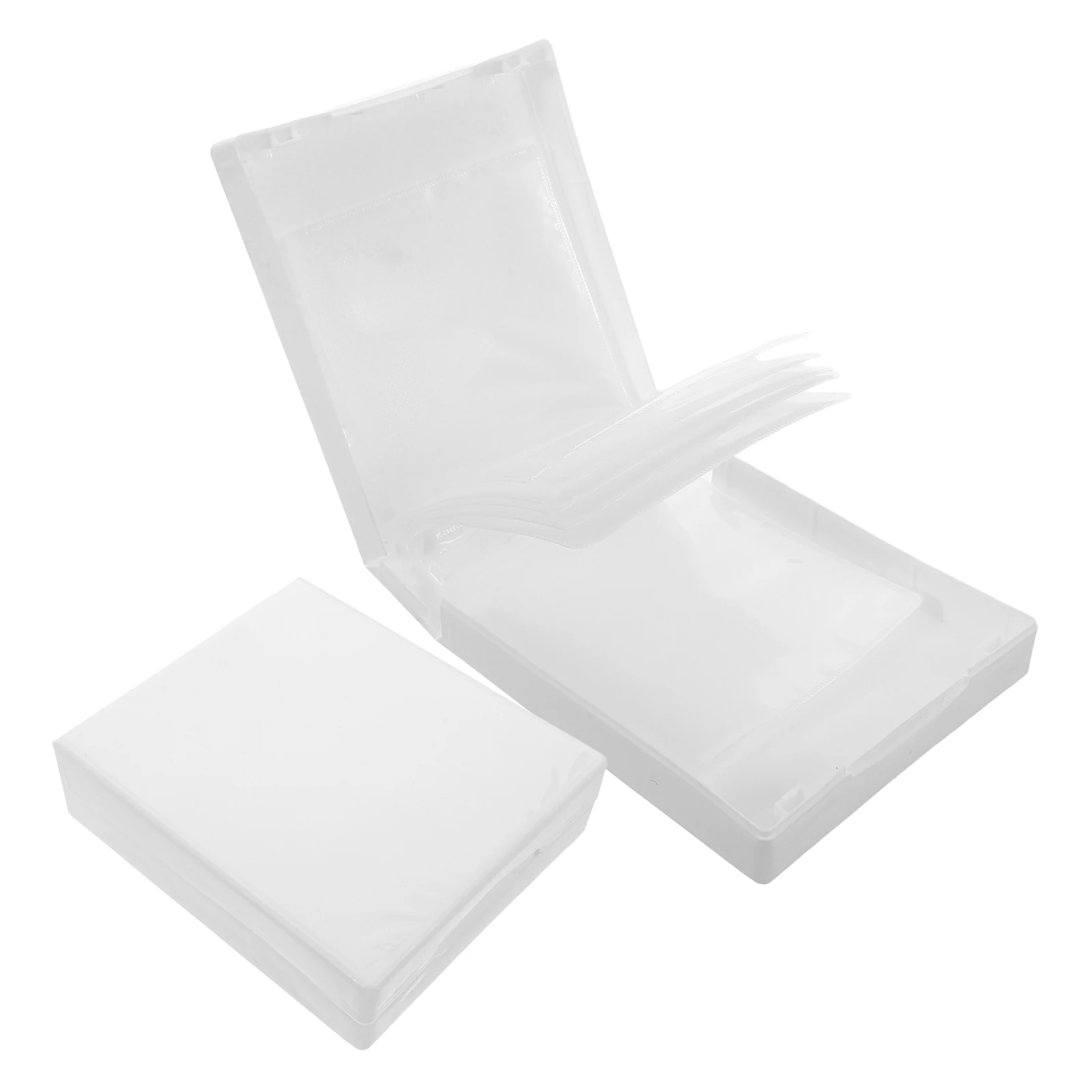 

2 Pcs CD Case Disc Storage Containers Cases Packing Boxes Dvd Discs Display Plastic