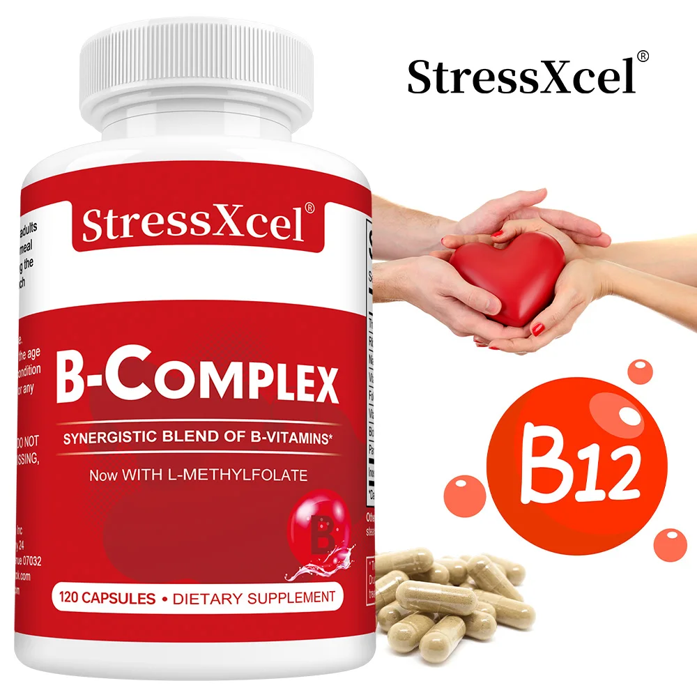 

Витаминные капсулы B-комплекса — способствующие энергетический метаболизм, поддерживают здоровье сердца, содержит витамин B12 и фолицинную кислоту, без GMO