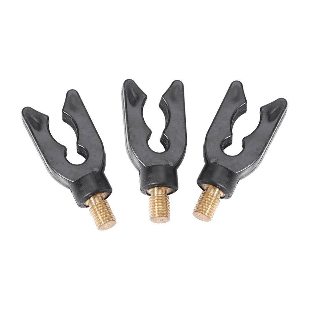 3PCS U-type Fishing Rod Rest Head Glowing Thread Screw 8mm Rod Stand Holder Head Easy Install PVC Fishing Rod Holder Head