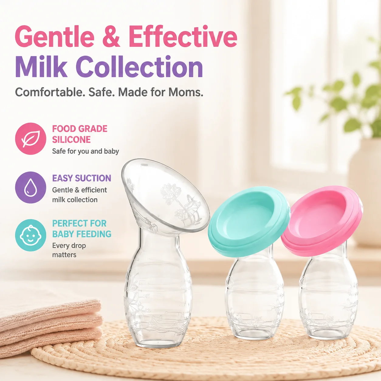 Baby Food Essentials - Collecteur manuel de lait maternel, pompe