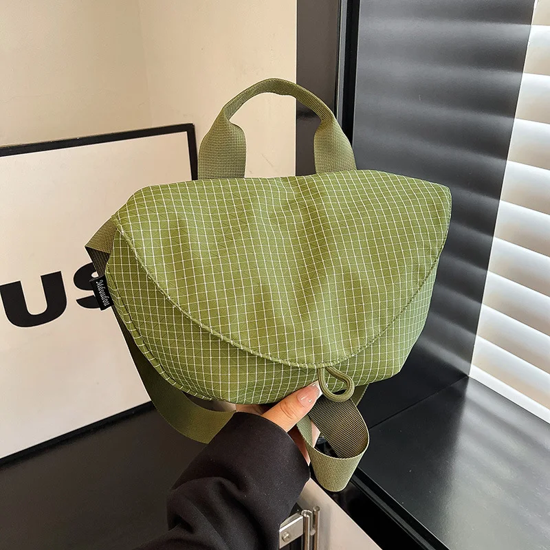 

Женская клетчатая сумка через плечо Модная регулируемая сумка через плечо с магнитной застежкой для работы, путешествий