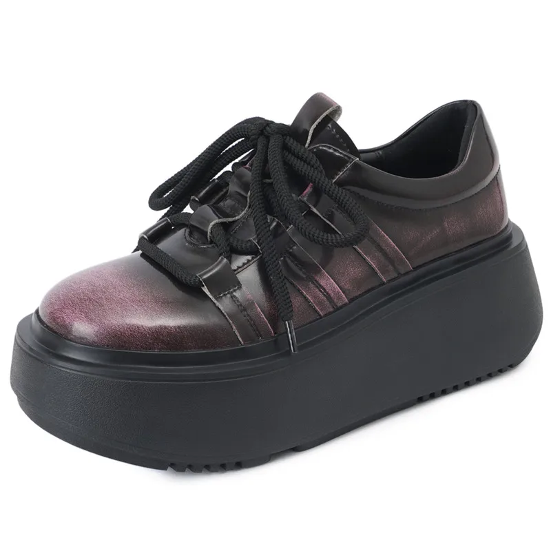 

Spring Autumn New Women Flat Shoes Made of Genuine Leather with Round Head Strap Comfortable Solid Color Small Leather Shoes