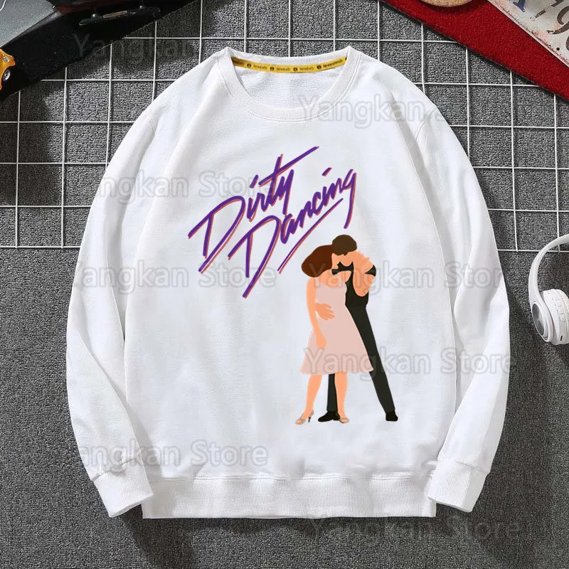 

Dirty Dancing Movie Harajuku Spring Autumn Male Casual Hoodies Sweatshirts Men's White Color Sweatshirt Tops