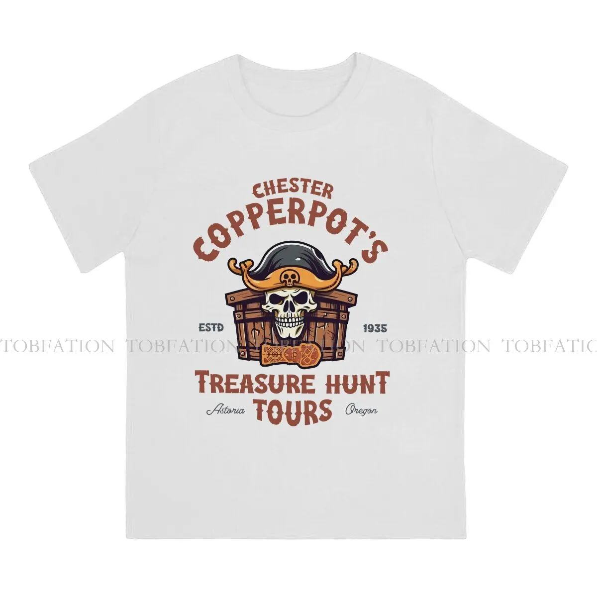 Chester Copperpot\'s Treasure Hunt Tours Style TShirt The Goonies Movie 100% Cotton Creative Gift Clothes  T Shirt Stuff Ofertas