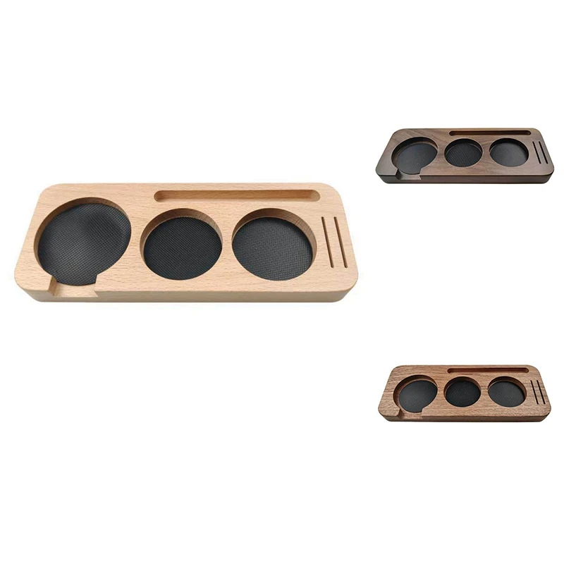 51 Mm Wooden Coffee Tamper Station Stand Coffee Portafilter Holder Presser Stand Espresso Distribution Lever Holder