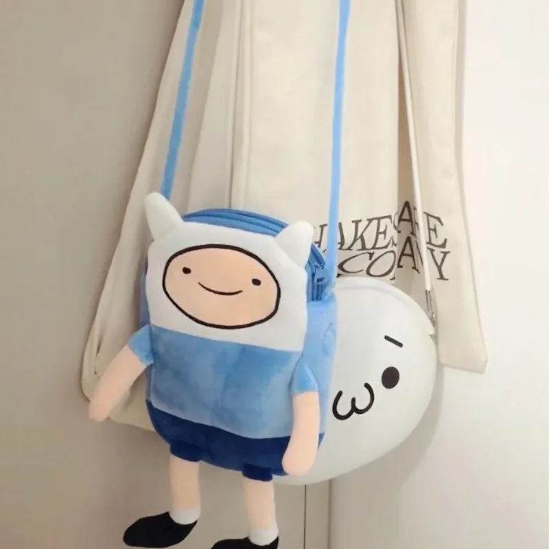Modna pluszowa torba crossbody z motywem anime, idealna na podróże i przygodę, z kreskówkową lalką, na telefon komórkowy i jako portmonetka.