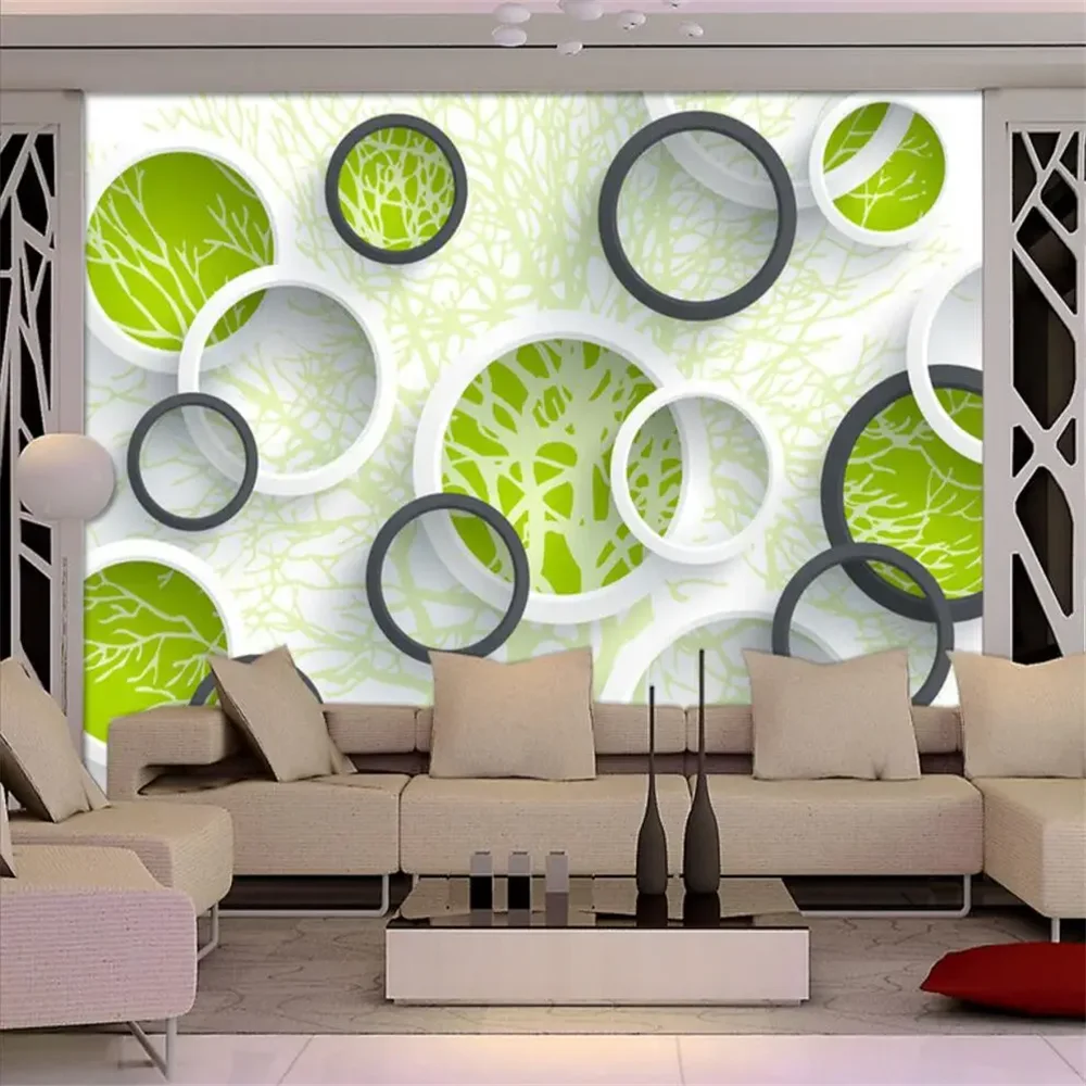 custom papel de parede 3d Abstract tree circle photo Mural Wallpaper Living Room Bedroom Landscape Wall paper Painting Stickers