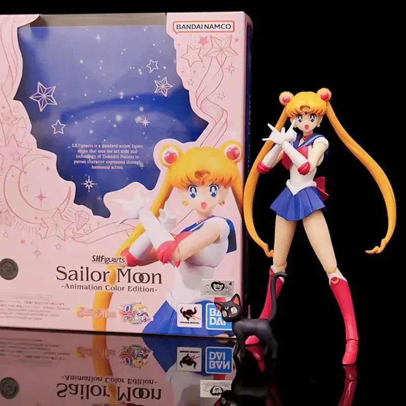 Original Shf Sailor Moon Figure Hino Rei Mizuno Ami Sailor Mars Mercury Decor Ornament Pvc Action Figurine Collec Model Toy Gift