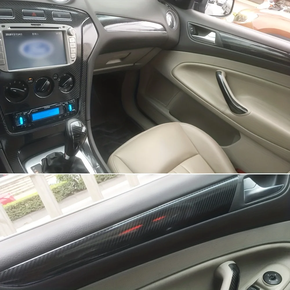 

For Ford Mondeo MK4 2011-2013 Interior Central Control Panel Door Handle 5D Carbon Fiber Stickers Decals Car styling Accessorie