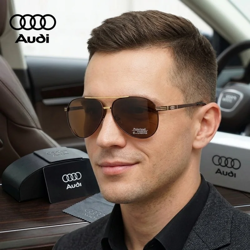 

Поляризованные солнцезащитные очки AUDI, роскошные мужские солнцезащитные очки для вождения, мужские очки для пилотов, UV400, Oculos De Sol Masculino