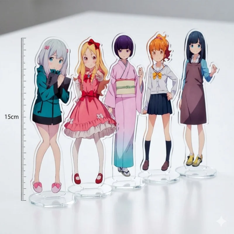 

15CM Anime Eromanga Sensei Keychain HD Printed Acrylic Stand Izumi Sagiri Emily Granger Ornament Acrylic Stand Plate Fans Gifts
