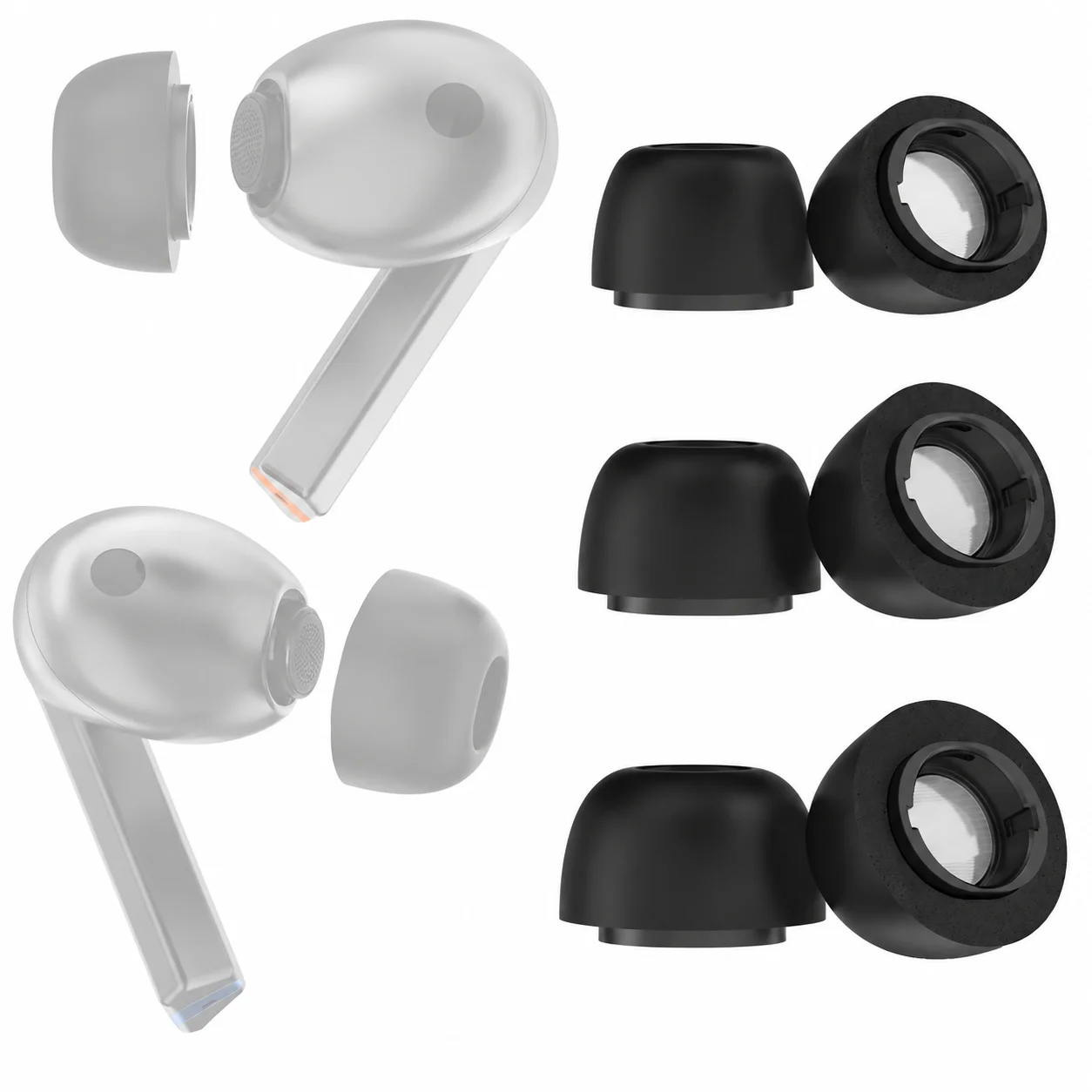 1 Set Memory Foam Ear Tips For - Earphone Foam Tip recension och pris