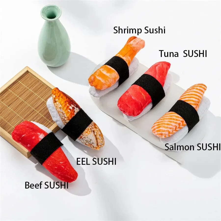 Simulation Catnip Sushi Shape Cat Toy