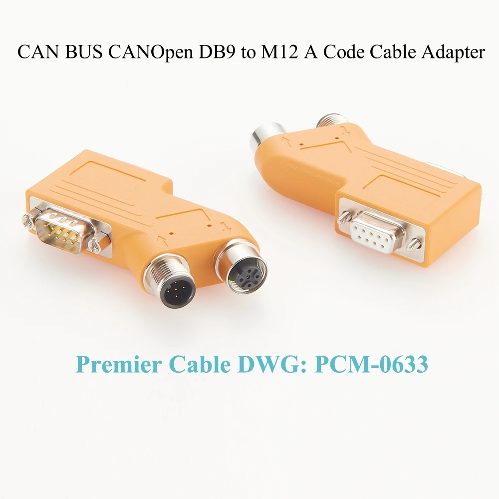 

CAN BUS CANOpen D Sub 9 Pin DB9 to M12 A Code Male Female Cable Adapter Micro Change Serial DB9 RS232 Programming port