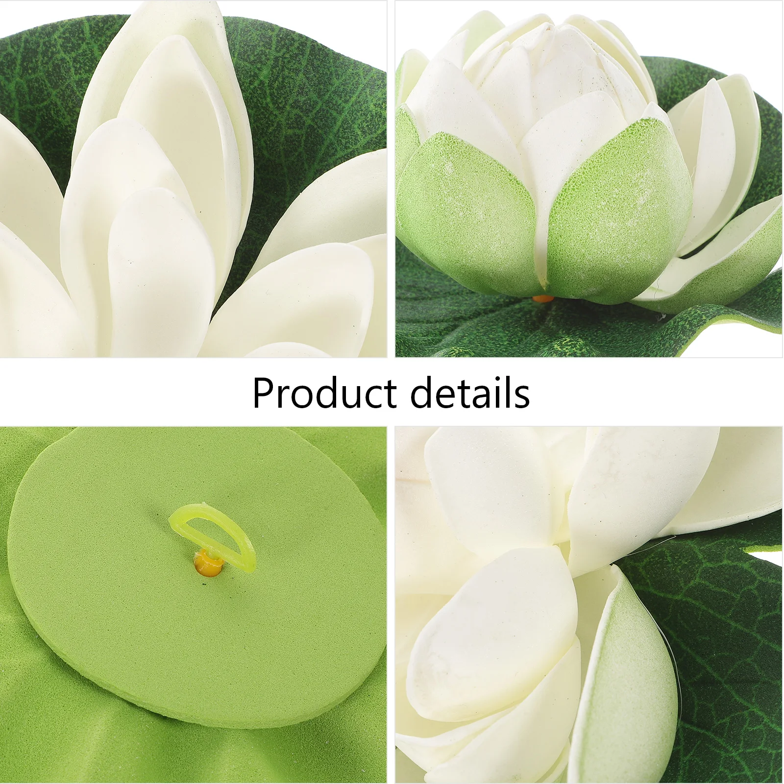 

5pcs Artificial Lotusdurable Plastic Pond Decor For Outdoor Lotus Flower Pond Decor Pool Garden Decoration White