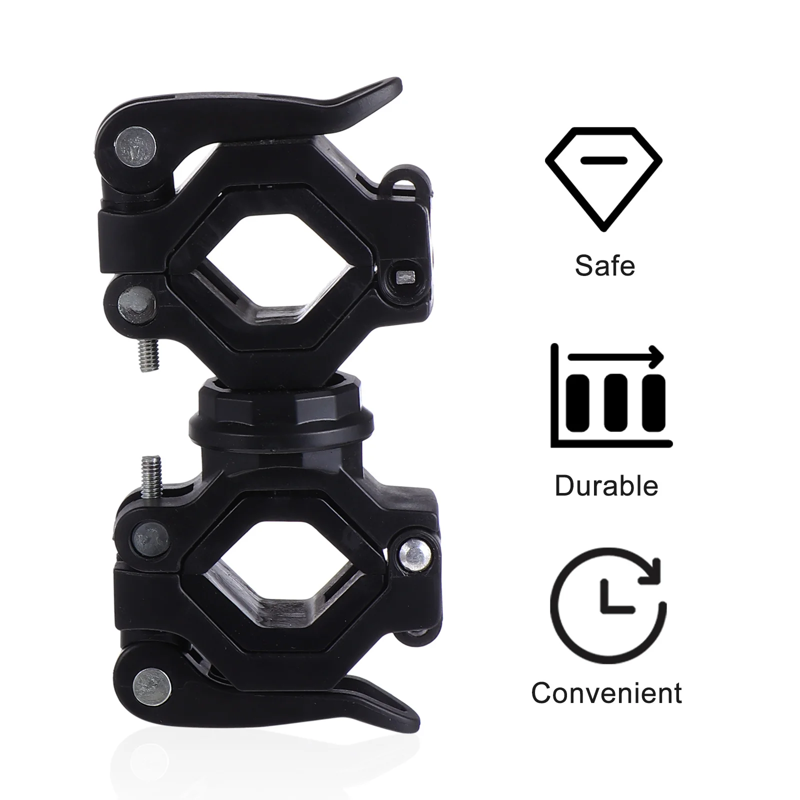 1Set Bike Lamp Clamp Professional Light Bracket 360 Degree Rotation Strong Durable Long Serving Life Flashlight Fixor