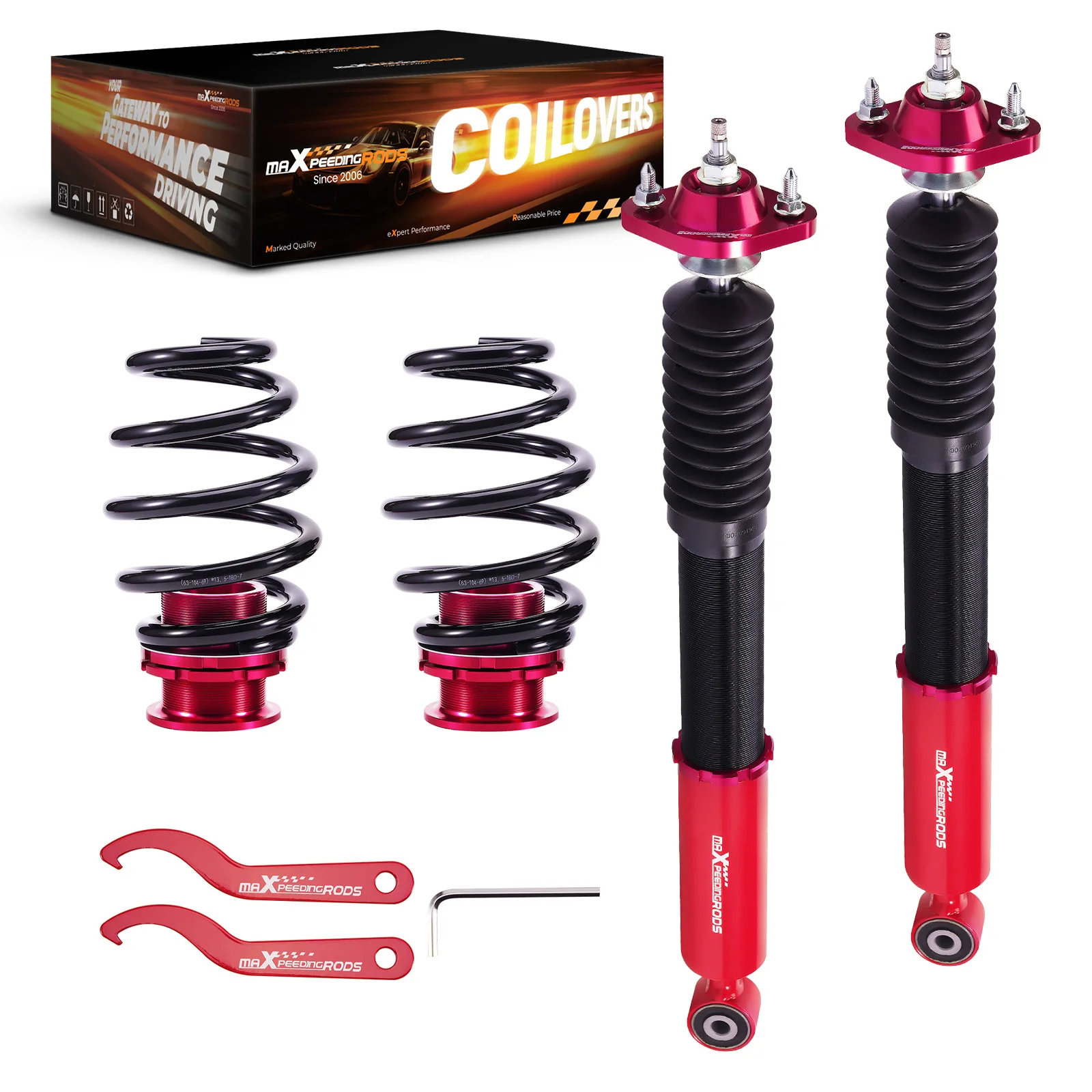 Rear Coilovers Suspension Adj. Damper Shock Kit For BMW E46 330i 325i 320i 01-05