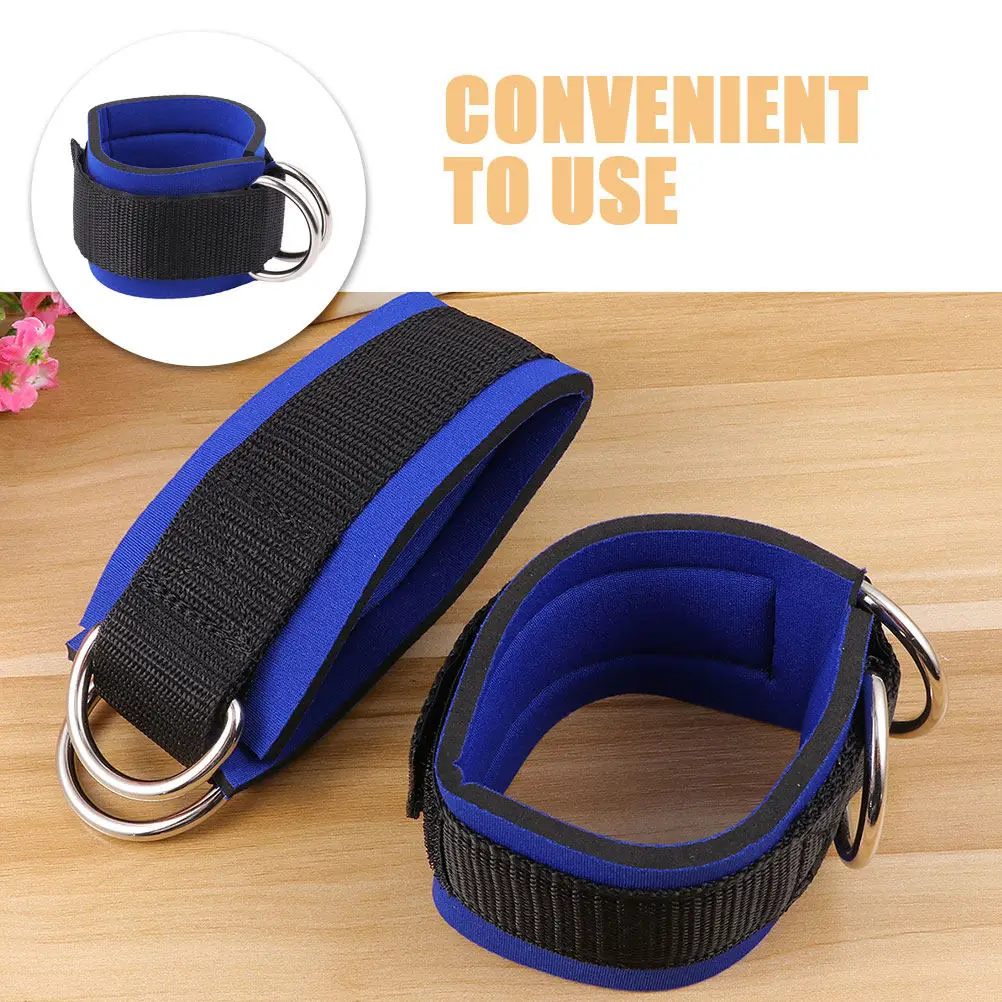 1Pair Premium Nylon Ankle Straps for Cable Machine Easy Wear Adjustable Gym Leg Strength Training Fitness Tool Workout Strap