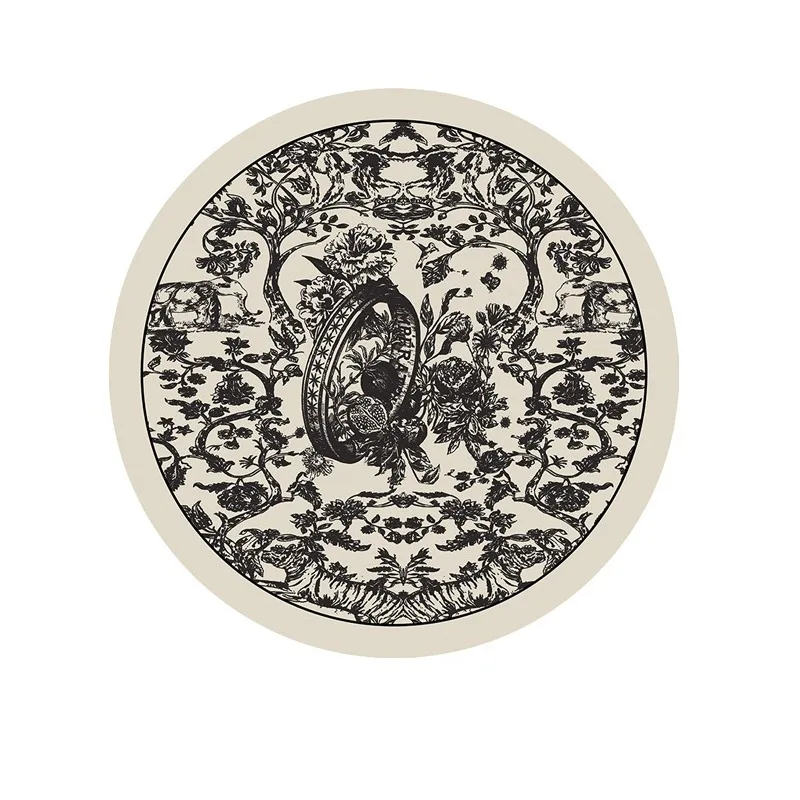 

Round carpet living room