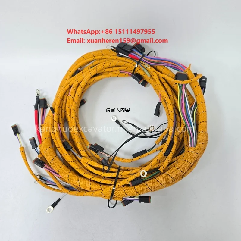 Engine Wiring Harness for Caterpillar Excavator, Part Numbers 128-8954, 1288954, Compatible with 330BL, 330B