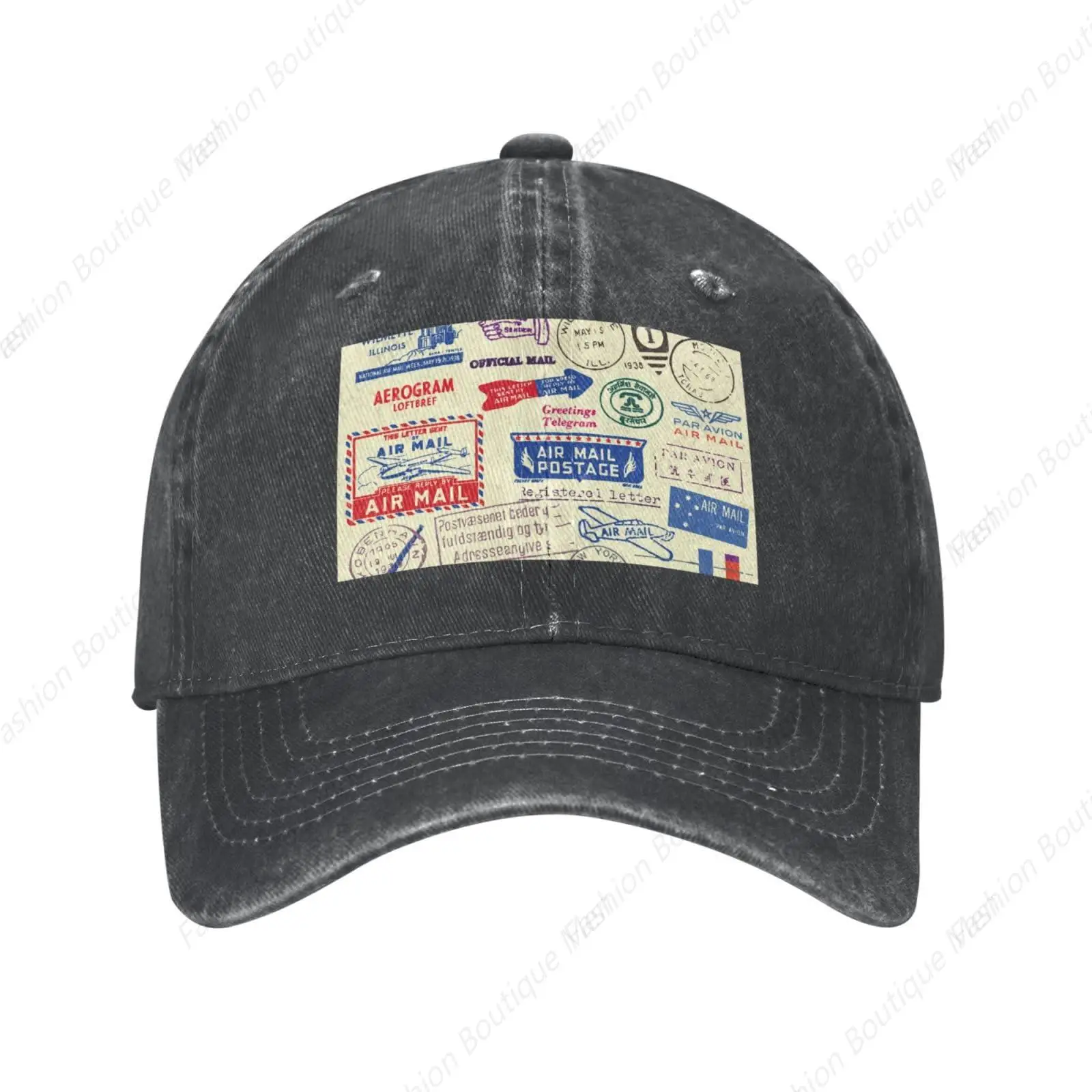 

Hot-Selling Vintage Stamp Pattern Printing Sunscreen Cowboy Hat Peaked Caps Baseball Caps Trucker Hat Men Women Fashion Caps