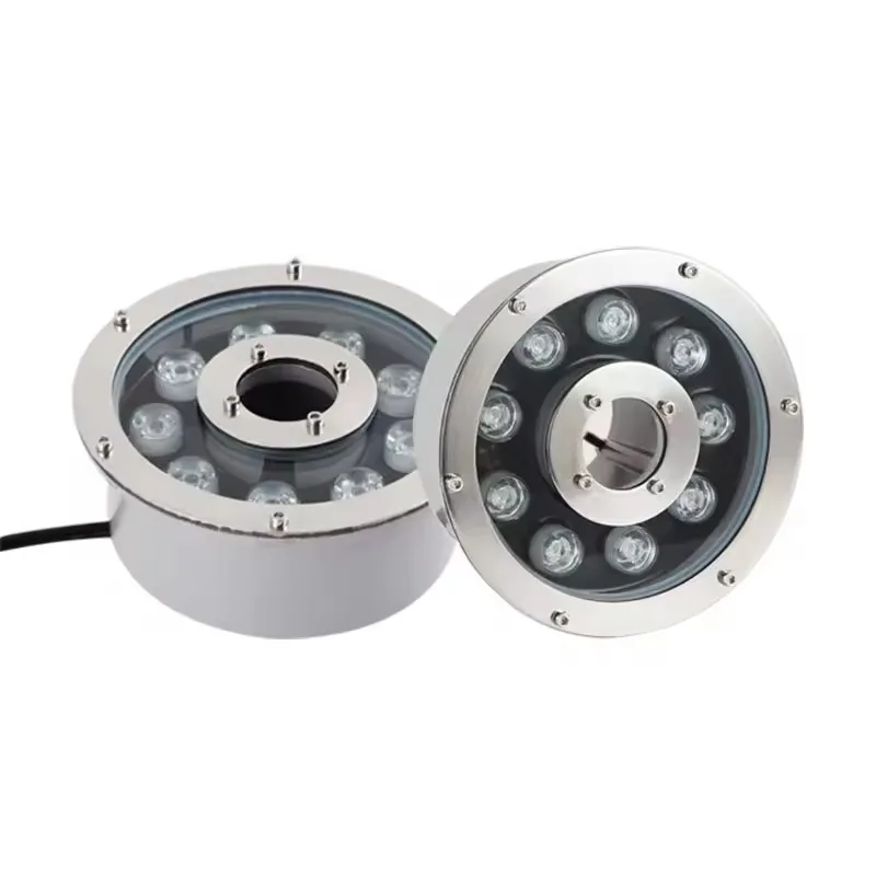 LED Fountain Ring Light Submersible Nozzle Lamp With DMX512 Control For Water Jet Feature Outdoor Landscape Lighting