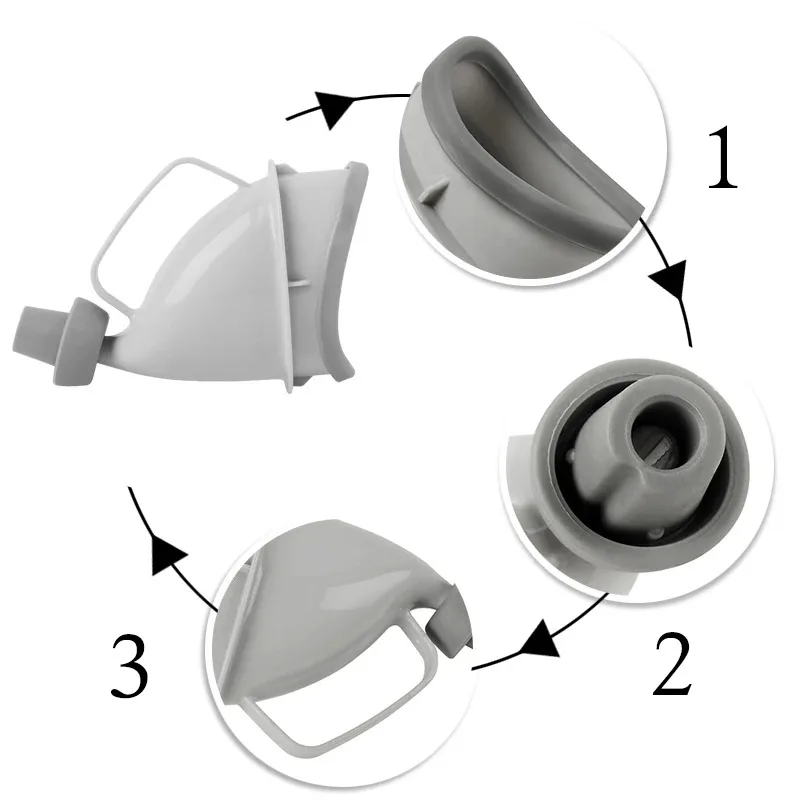 في الهواء الطلق المحمولة البول المرحاض المعونة سيارة السفر الكبار المبولة للرجال النساء الأطفال قعادة قمع التبول التخييم مرحاض الطوارئ #4
