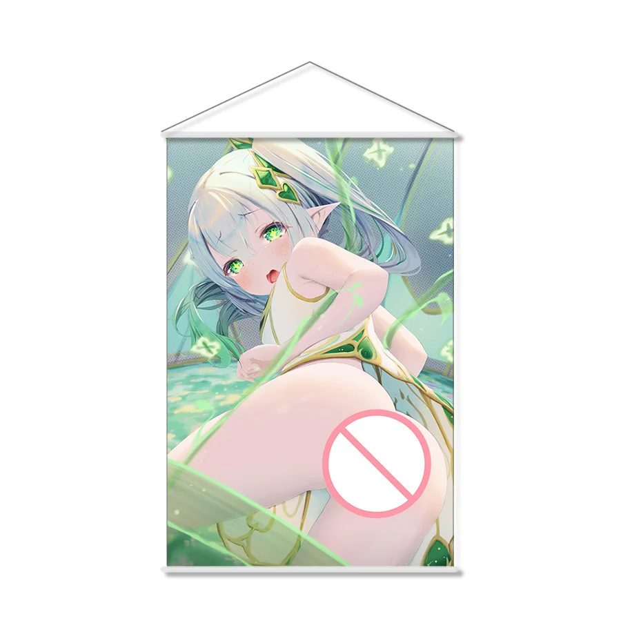 Sexy Naked Girl Nahida Anime Wall Scroll Hanging Poster Home Decor Painting