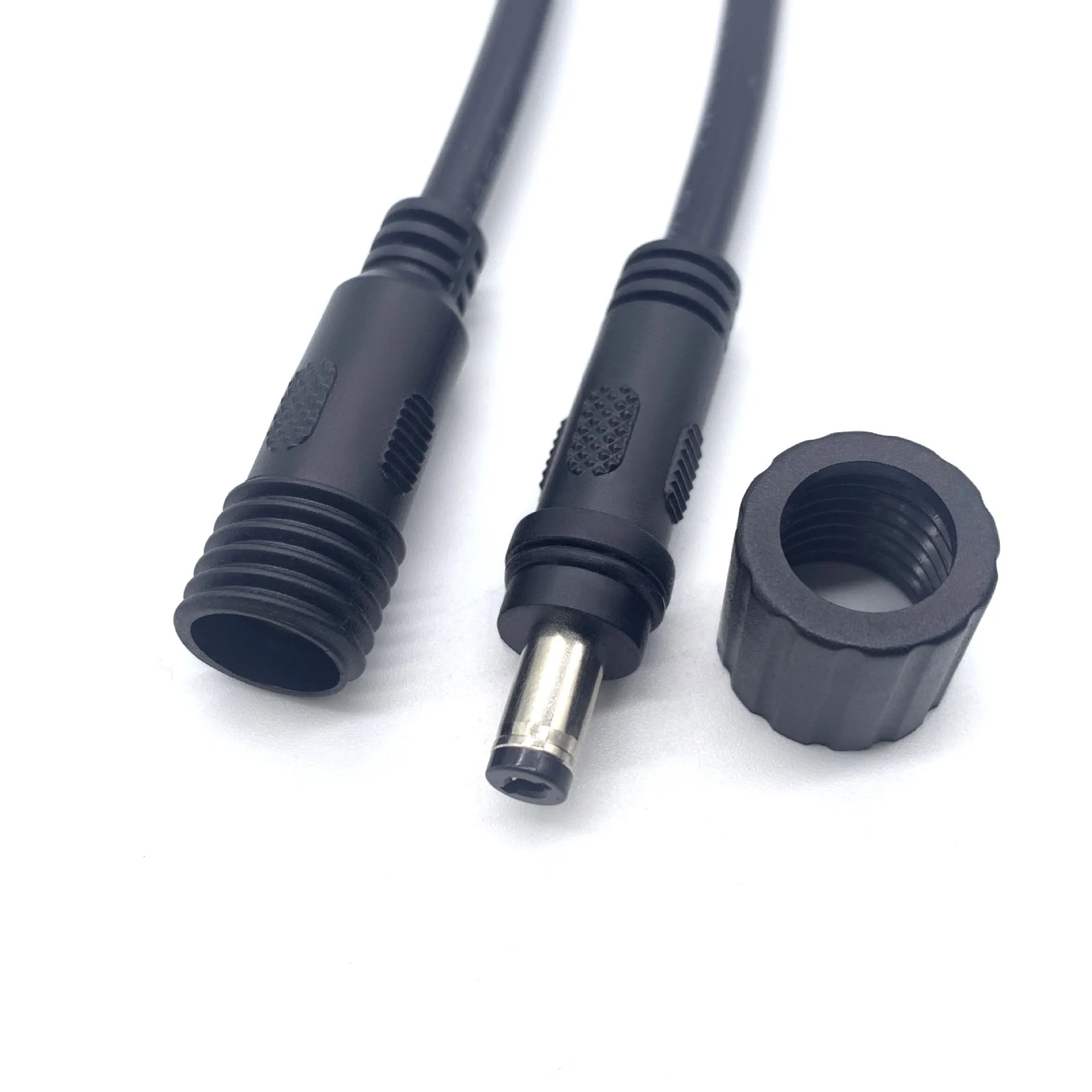 DC 5.5 X 2.1mm IP68 Waterproof 18AWG 7A Male and Female Connector Plug 2 Pin Power Supply Adapter Wires 1 Pair