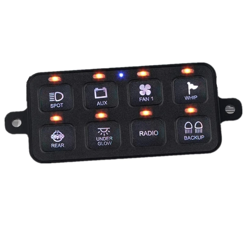 DC 12v Waterproof APP Control RGB 8 Gang Switch Touch Panel Boat Marine Caravan