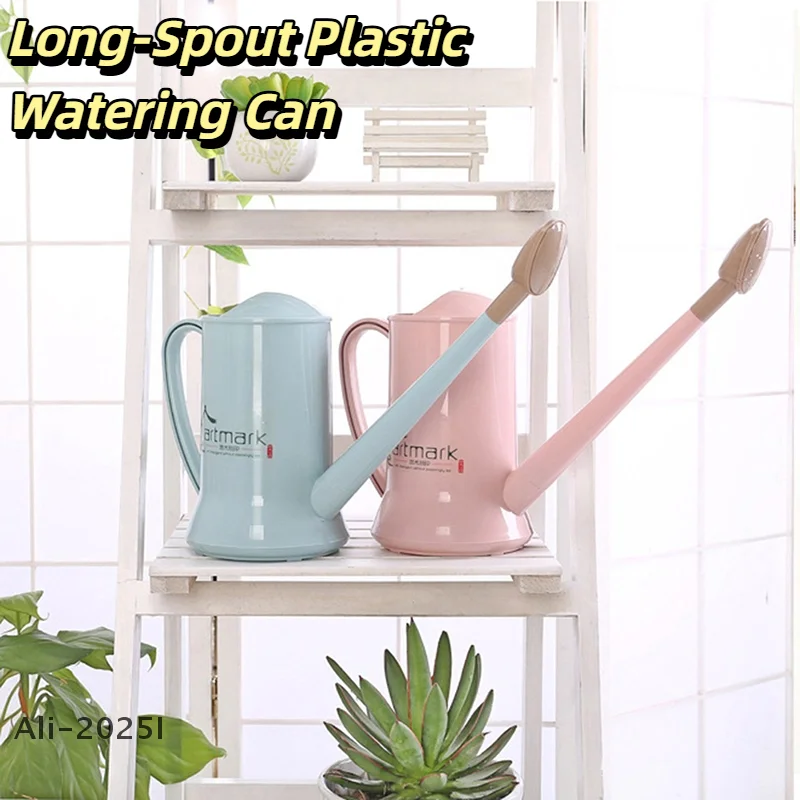 

2L Long-Spout Plastic Watering Can Lightweight Garden Watering Pot for Indoor/Outdoor Plants Easy Pour Design Garden Irrigation
