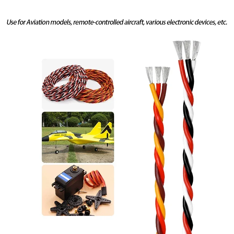 Twist Servo Extension Cable JR Futaba Twisted Wire 22AWG 26AWG Cord Lead 30Cores 60 Cores Copper Wire for RC Model Accessories