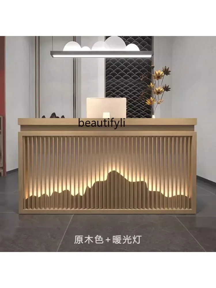 Small Shop Bar Counter  Cashier Counter Beauty Salon Pavilion of Regimen Foot Massage Shop Front Desk Counter Reception Desk