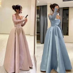 Formal Gown Evening Saudi Arabia Dearin Off-the-shoulder Ball Floor Length Skirts Draped Bead Tulle Bespoke Occasion Dresses Pro