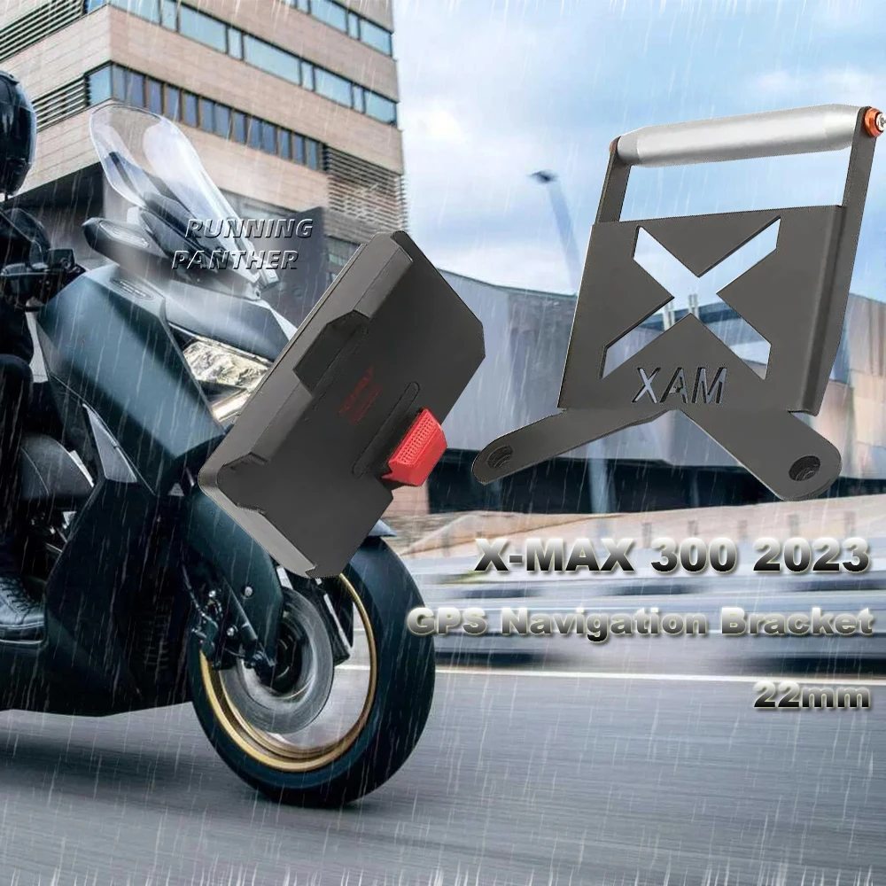 For YAMAHA XMAX300 XMAX 300 X-MAX300 X-MAX 300 2023Moto Motorcycle Accessories Phone Holder GPS Navigation Bracket Mounting 22mm