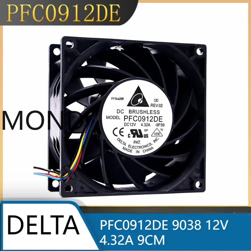 Delta PFC0912DE 9038 12V 4.32A 9CM Violent Heat Sink Server Fan