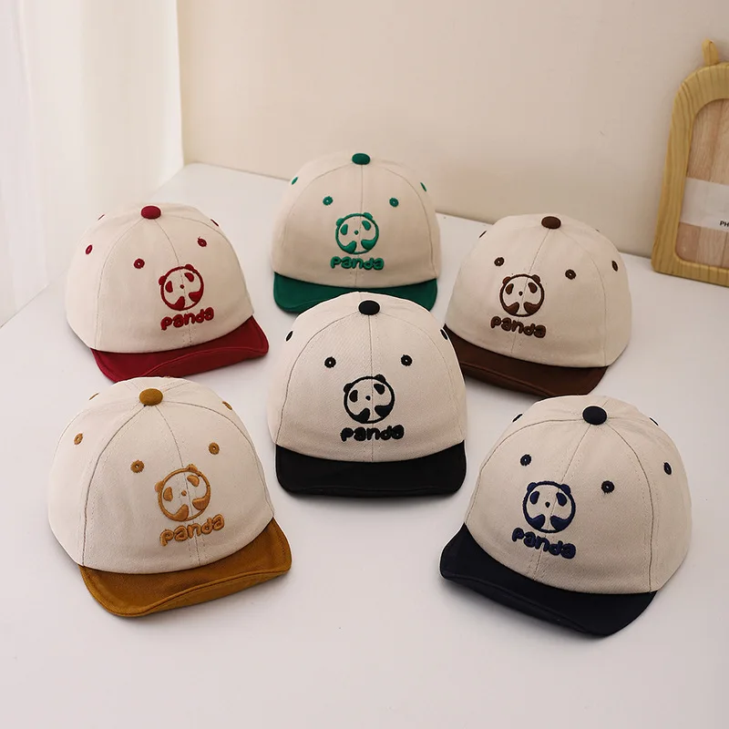 

Cute Panda Baby Basbeall Hat Summer Soft Brim Sun Cap for Toddler Boy Girl Cartoon Breathable Thin Quick Dry Hats