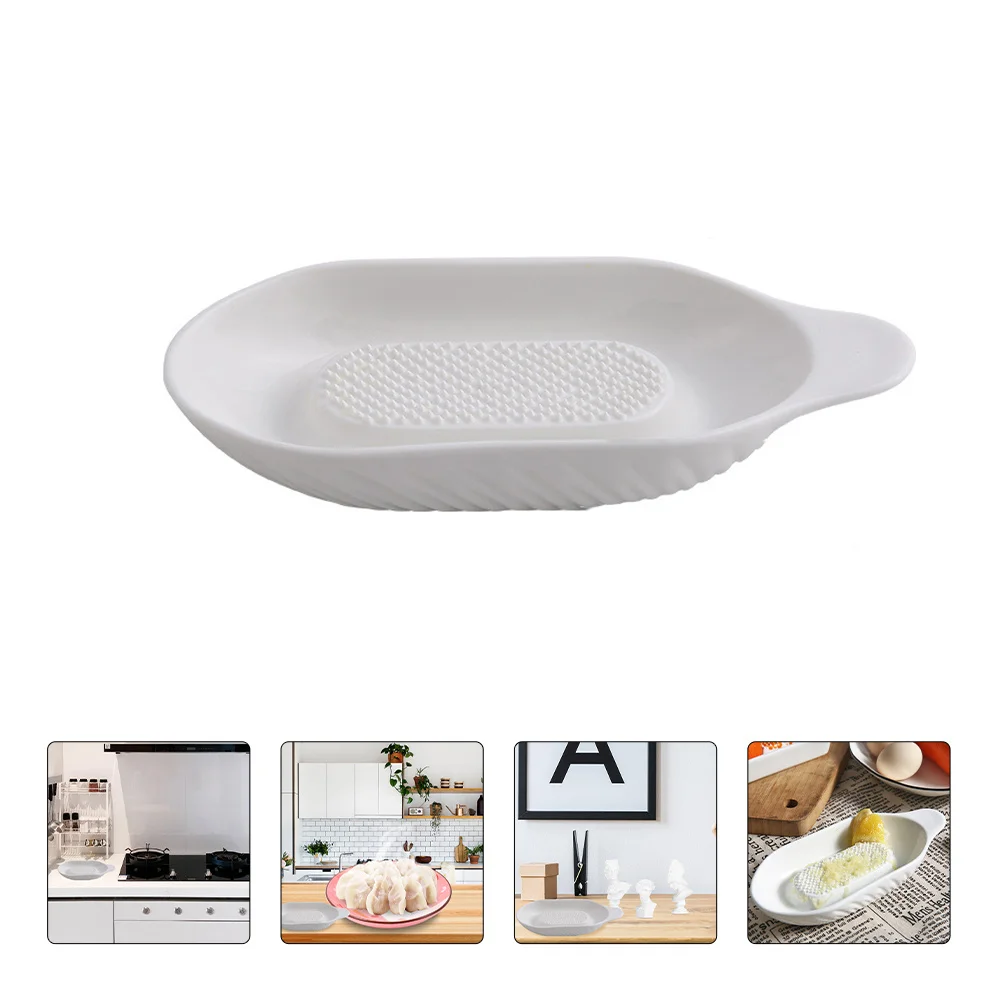

Ceramic Garlic Crusher Baby Food Grinder Plate for Fruits Vegetables Potato Onion Ginger Mashers Multipurpose Ginger Crushers