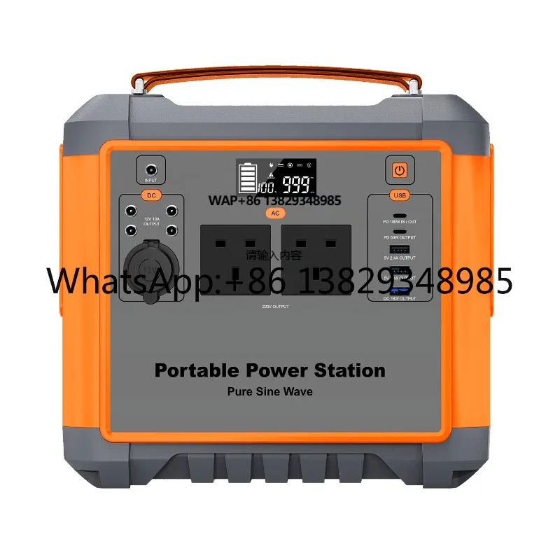 For outdoor camping equipment 1000 watt solar generator power supply backup energy system power supply