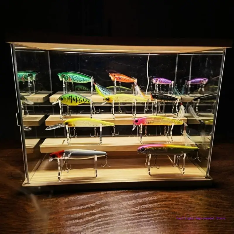 C63E Fishing Lure Display Holder Acrylic Fishing Lure Display Stands Clear Easels