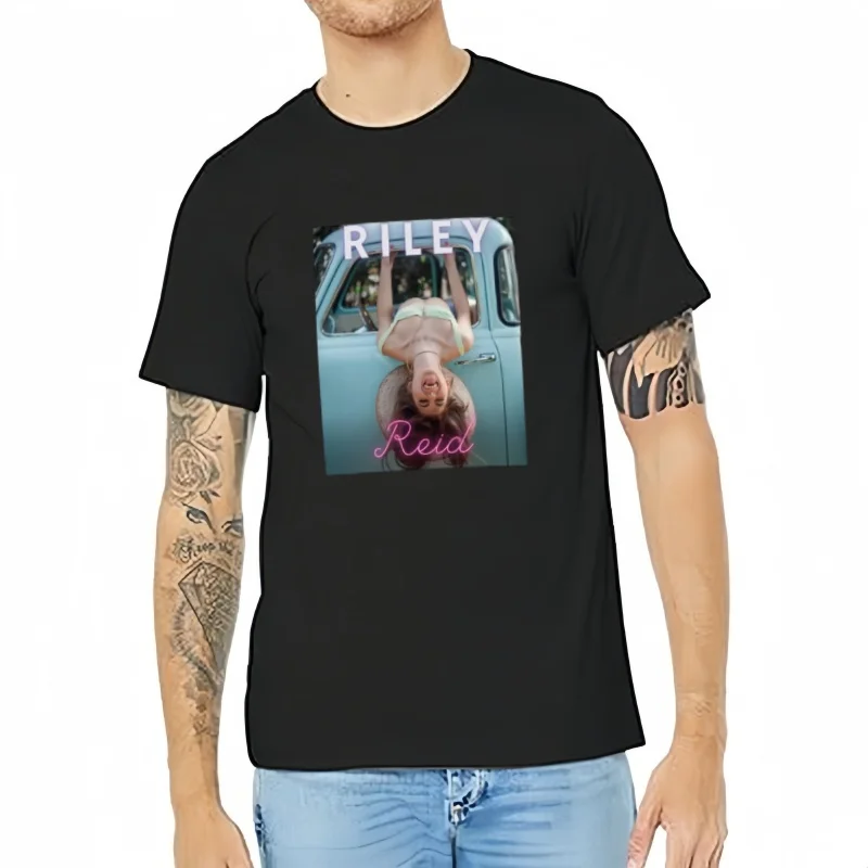 تي شيرت Riley Reid مثير للصور بأكمام قصيرة تي شيرت بمقاسات كبيرة للرجال برسوم جرافيك #1