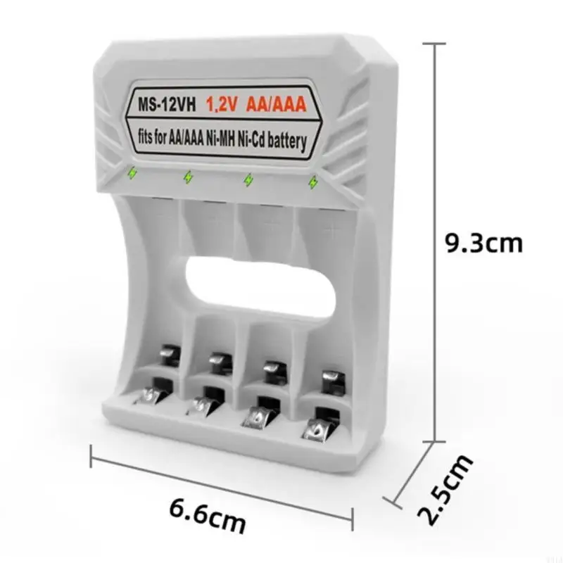 

W91A Type C 4 Slot Rapid Base 4CH Charging Box for 1.2V AA/3A NiMH Batteries with Comprehensive Safety Features