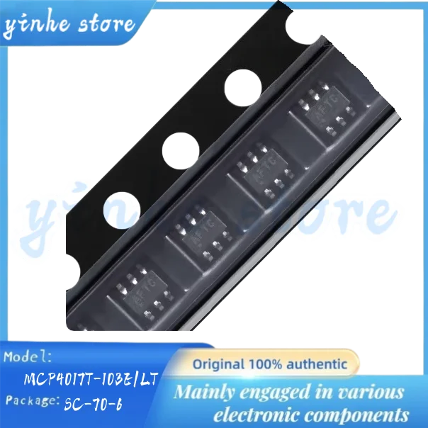 Original and genuine MCP4017T-103E/LT SC-70-6 7-bit single-channel digital potentiometer chip