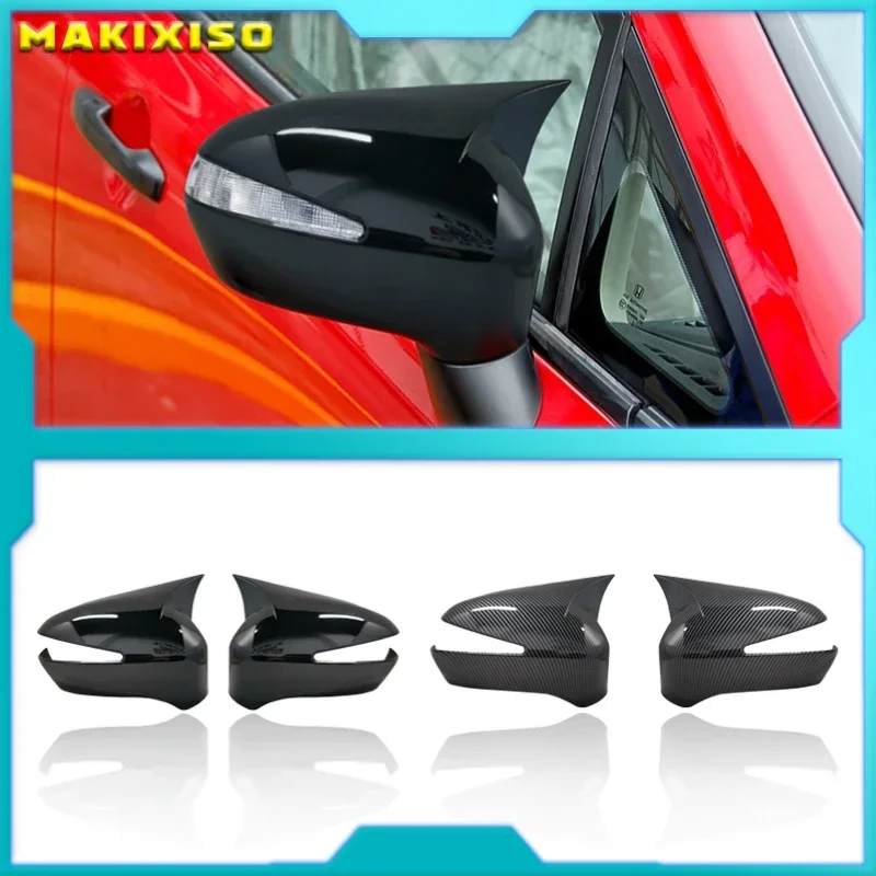 

For Honda Civic 8th gen 2006-2012 2 Pieces High Quality Abs Plastic Bat Style Mirror Covers Caps RearView Piano Black