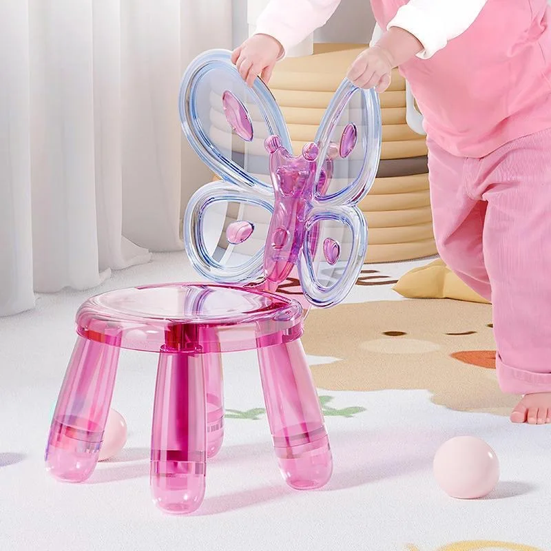 Transparent Plastic Butterfly chair for Kids Living Room Fashion Furniture for Children