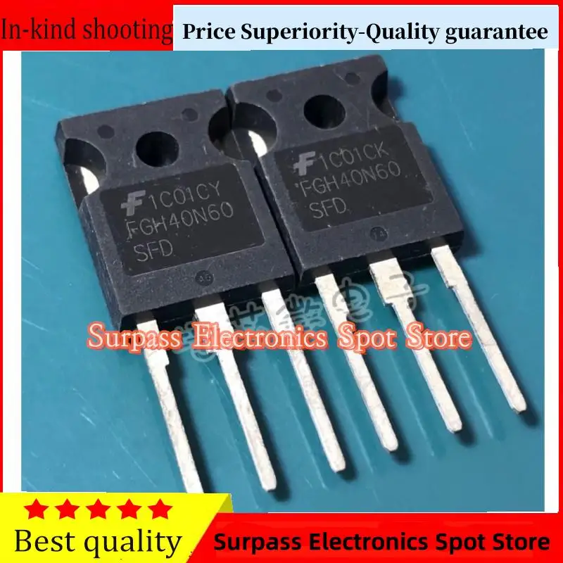 10PCS-100PCS  FGH40N60SFD  /IGB 40A 600V Price Superiority-Quality guarantee