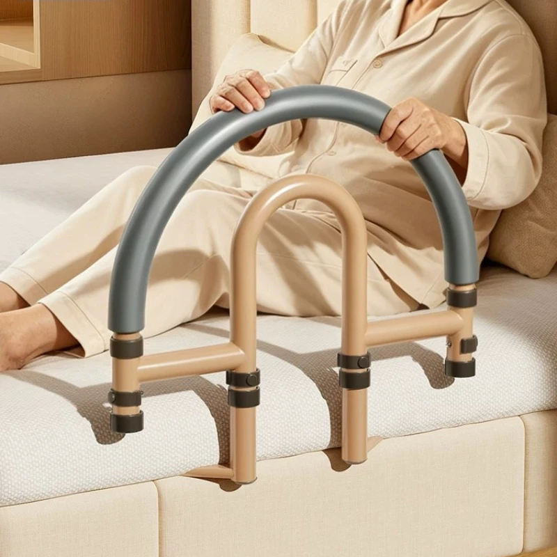 Bedside Rail for Elderly Safety Adjustable Bed Aid with Storage Pocket, Non-Slip Bed Safety Handle,Fall Prevention Bed Guardrail