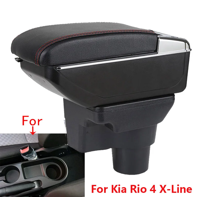 

For Kia Rio 4 Armrest For Kia Rio X X-Line Car Armrest Auto Storage Box Car Accessorie Retrofit parts Interior details 2018-2022