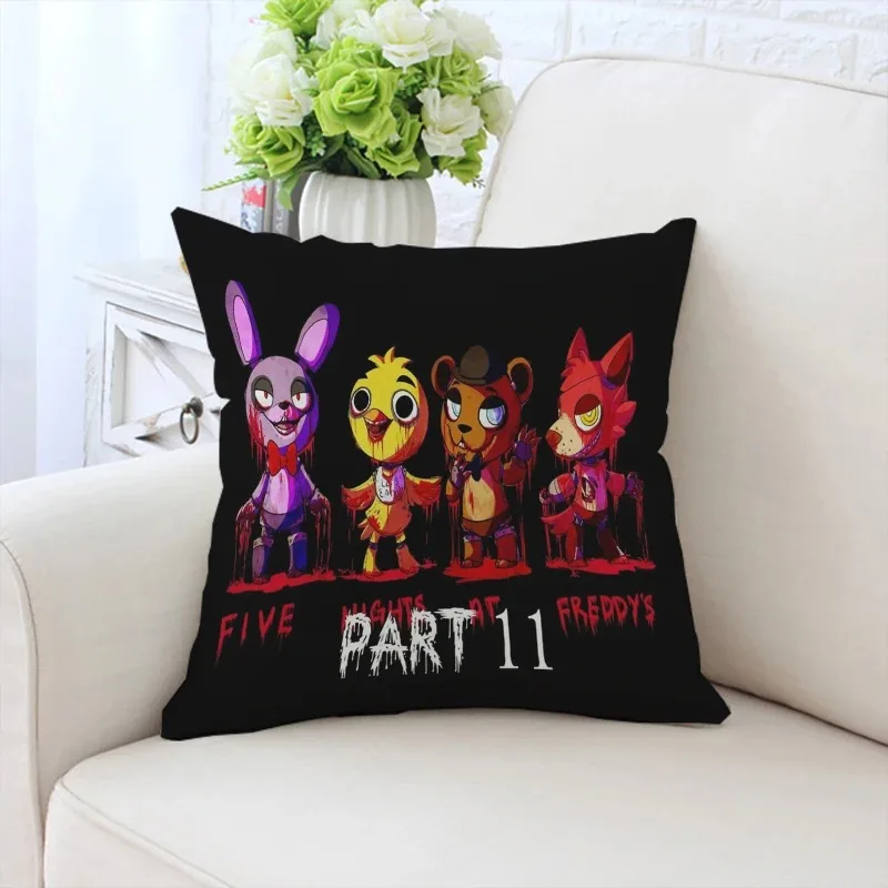 50x50cm pillowcase custom F-Five nights at Freddy's sofa cushion cover for children's bed backrest chair waist cushion 45x45cm