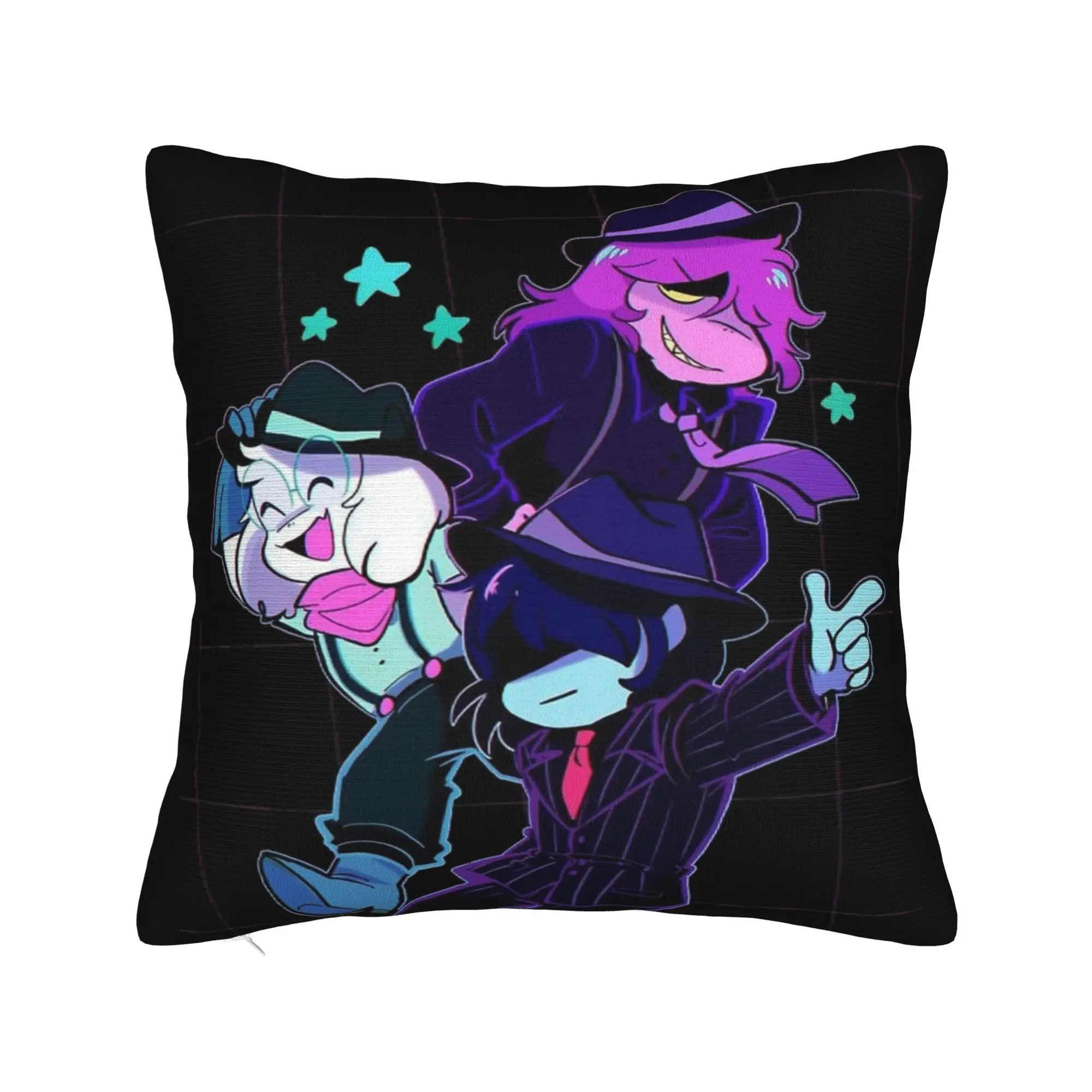Deltarunes Kris Ralsei Susie Pillowcase Double-sided Printing Cushion Cover Decoration  Throw Pillow Case Cover Home Square